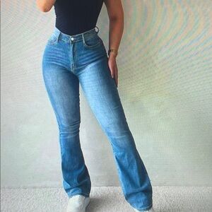 Women's Blue Flared Jeans